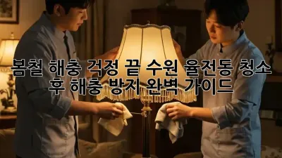봄철 해충 걱정 끝! 수원 율전동 청소 후 해충 방지 완벽 가이드