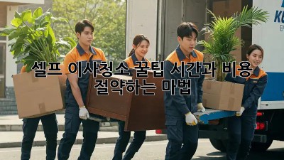 셀프 이사청소 꿀팁: 시간과 비용 절약하는 마법! ✨