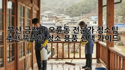 부산 금정구 오륜동 전문가 청소팀 추천: 똑똑한 청소 용품 선택 가이드